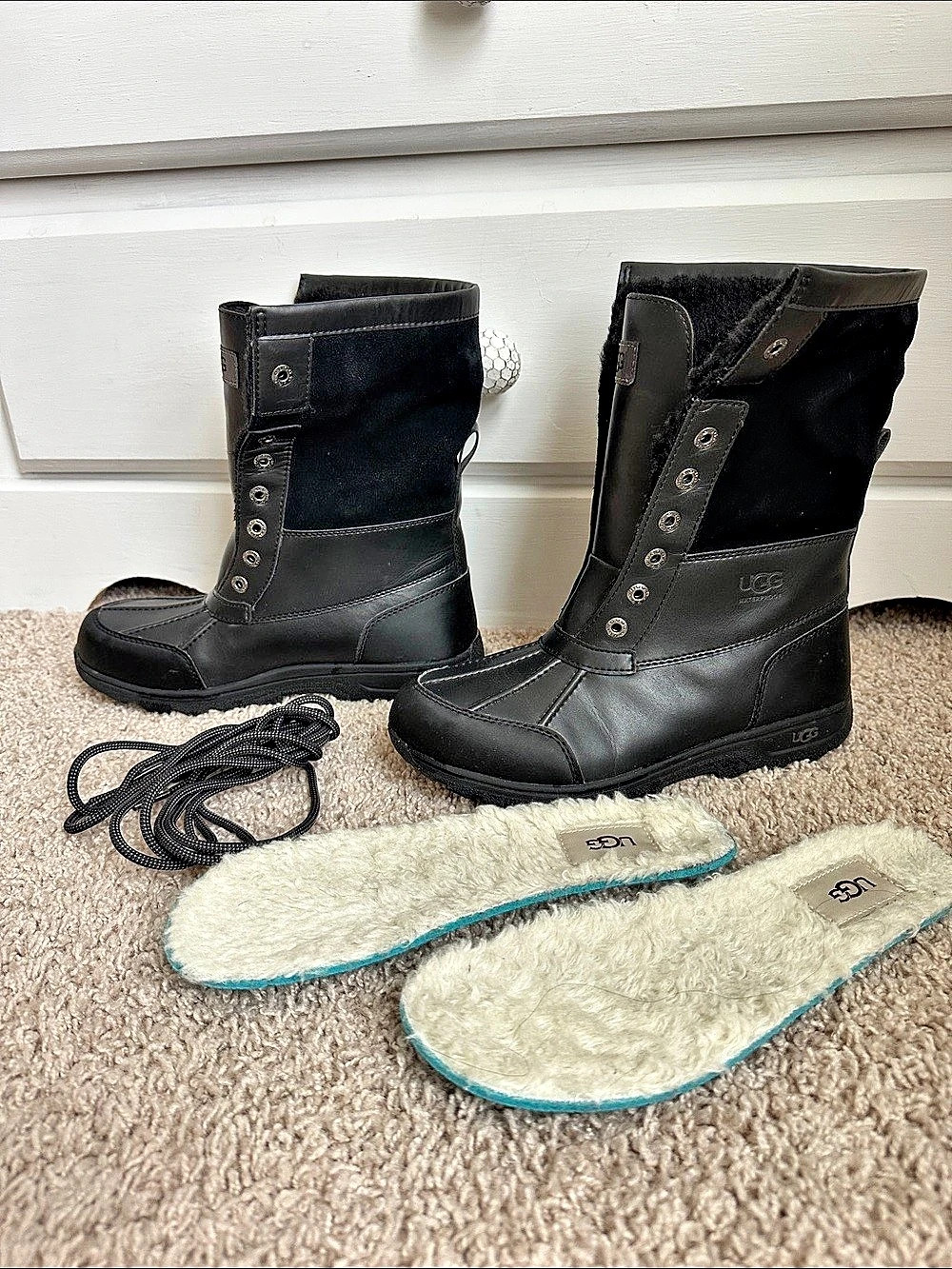 UGG Butte II CWR Black Waterproof Winter Boots – Youth US 5 / EU 37